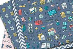 Office digital paper. Work stationery scrapbooking pages. Product Image 5