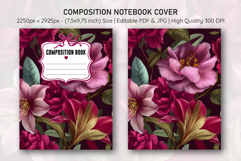 Azalea &amp; Peony Flower Composition Notebook Cover | Notebook Product Image 1