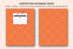 Fall Geometric Composition Notebook Cover | Notebook Cover Product Image 1