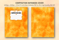 Watercolor Orange Splash Composition Notebook Cover | Notebo Product Image 1