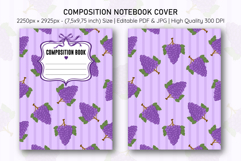 Grapes Composition Notebook Cover | Notebook Cover Product Image 1