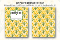 Daffodil Flower Composition Notebook Cover | Notebook Cover Product Image 1