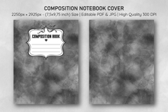 Watercolor Black Splash Composition Notebook Cover | Noteboo Product Image 1
