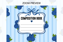 Blueberry Composition Notebook Cover | Notebook Cover Product Image 2