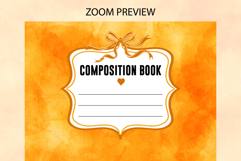 Watercolor Orange Splash Composition Notebook Cover | Notebo Product Image 2