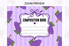 Grapes Composition Notebook Cover | Notebook Cover Product Image 2
