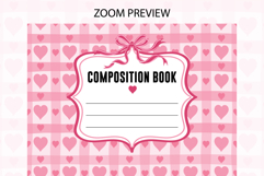 Heart Composition Notebook Cover | Notebook Cover Product Image 2