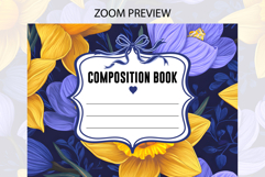 Daffodil &amp; Crocus Flower Composition Notebook Cover | Notebo Product Image 2