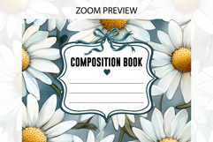 Watercolor Dasiy Flower Compostion Notebook Cover | Notebook Product Image 2