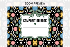 Folk Flower Composition Notebook Cover | Notebook Cover Product Image 2