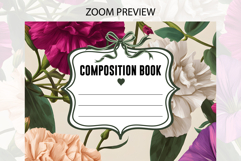 Carnation &amp; Petunia Flower Composition Notebook Cover | Note Product Image 2