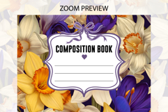 Daffodil &amp; Crocus Flower Composition Notebook Cover | Notebo Product Image 2