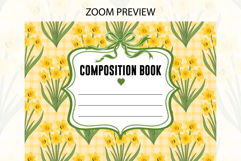 Daffodil Flower Composition Notebook Cover | Notebook Cover Product Image 2