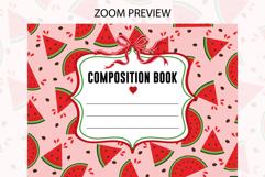 Watermelon Composition Notebook Cover | Notebook Cover Product Image 2