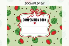 Watermelon Composition Notebook Cover | Notebook Cover Product Image 2