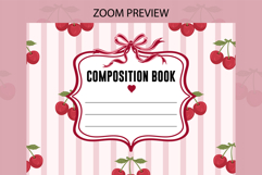 Cherry Composition Notebook Cover | Notebook Cover Product Image 2