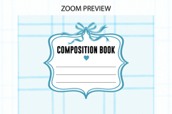 Watercolor Blue Plaid Composition Notebook Cover | Notebook Product Image 2