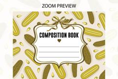 Pickle Compostion Notebook Cover | Notebook Cover Product Image 2