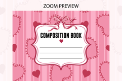 Heart Coquette Composition Notebook Cover | Notebook Cover Product Image 2