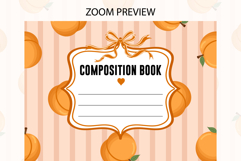 Peach Composition Notebook Cover | Notebook Cover Product Image 2