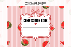 Watermelon Composition Notebook Cover | Notebook Cover Product Image 2