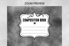 Watercolor Black Splash Composition Notebook Cover | Noteboo Product Image 2