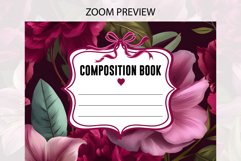 Azalea &amp; Peony Flower Composition Notebook Cover | Notebook Product Image 2