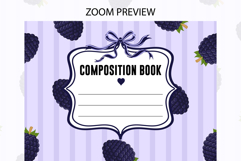 Blackberry Composition Notebook Cover | Notebook Cover Product Image 2