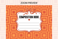 Fall Geometric Composition Notebook Cover | Notebook Cover Product Image 2