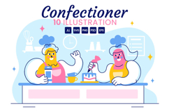 10 Confectioner Vector Illustration Product Image 1