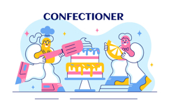 10 Confectioner Vector Illustration Product Image 4