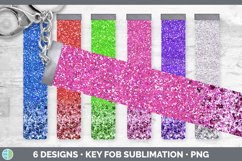 Bundle of six Confetti Glitter key fob sublimation designs.