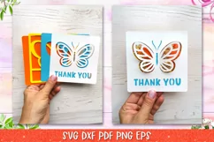 Thank You Confetti Shaker Card, Thank You Card SVG Product Image 18