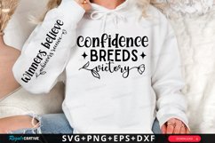 Confidence Breeds Sleeve SVG, Inspirational SVG Design Product Image 1