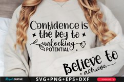 Confidence Is The Sleeve SVG, Self Confidence SVG Design Product Image 1