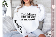 Confidence soars her voice is heard Sleeve SVG Design Product Image 3