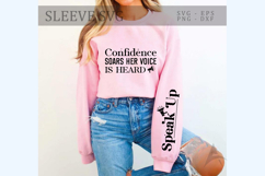 Confidence soars her voice is heard Sleeve SVG Design Product Image 1