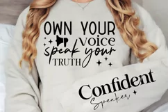 Own Your Voice Speak Sleeve SVG, Inspirational SVG Design Product Image 3