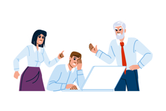 dispute conflict office vector Product Image 1