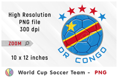 Congo National Team Soccer Ball. World Cup 2026 Product Image 1