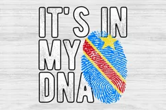 It's in my DNA Congo Flag Fingerprint PNG Sublimation Product Image 1