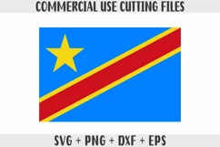 Congo Democratic Republic of the flag SVG Original Colors Product Image 1