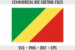 Congo Republic of the flag SVG Original Colors - Cut file Product Image 1
