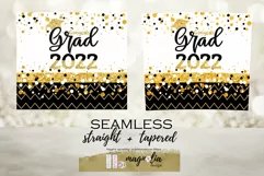 Congrats grad 2022 black glitter tumbler wrap design Product Image 3