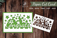 Congrats Papercut Card SVG Product Image 1