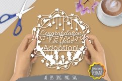 Congratulation on Your Adoption! Papercut Product Image 1