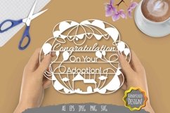 Congratulation on Your Adoption! Papercut Product Image 1