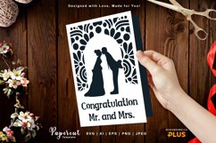 Congratulation Mr. and Mrs. Wedding Card Cover Template Product Image 1