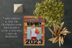 Basketball Class of 2023 Graduation Garden Flag Sublimation Product Image 4