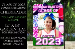 Cheerleader Class of 2023 Graduation Garden Flag Sublimation Product Image 1